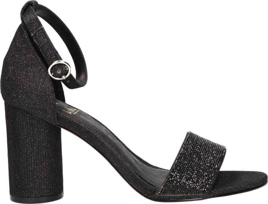 La strada Zwarte Glitter Sandalette met Enkelband Black Dames - Foto 2