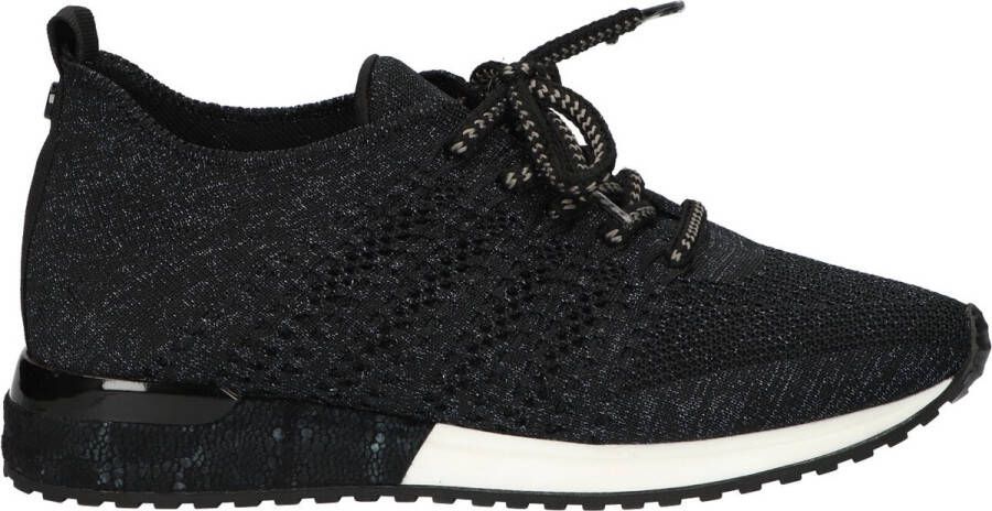 La strada Blauw Zilver Gebreide Sportieve Sneakers Blue Dames