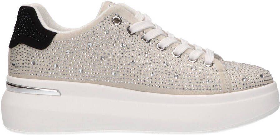 La Strada Sneaker grijs met steentjes dames