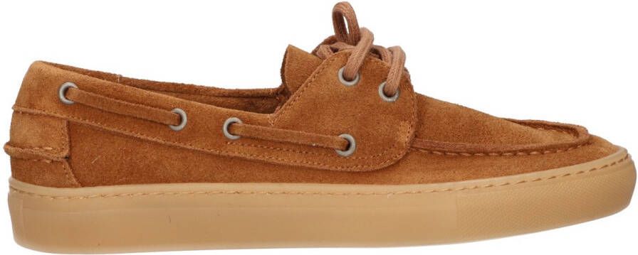 La Strada Suède leren bootschoen cognac dames