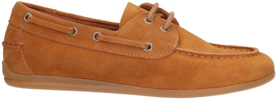 La Strada Suède leren bootschoen tan dames