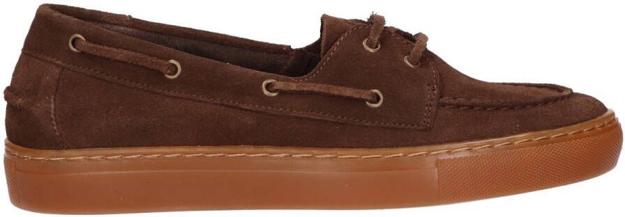 La Strada Suède leren mocassin brown dames