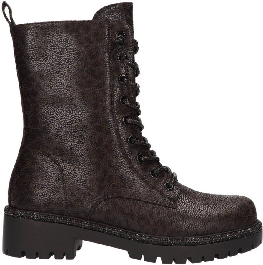 La Strada Veterboot zwart luipaardprint dames