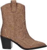 La Strada Western Boot Taupe Textiel Damesschoenen - Bruin
