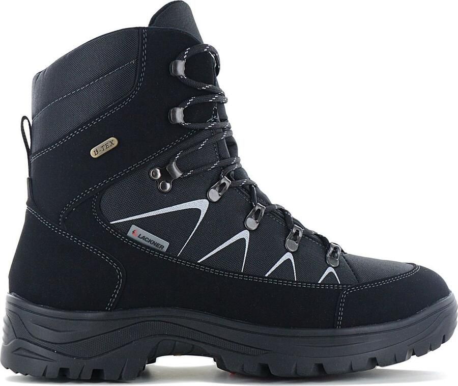 Lackner Kitzb�hel Ultimate TX Heren Winter Laarzen mit ge�ntegreerde Spikes 7874 Zwart