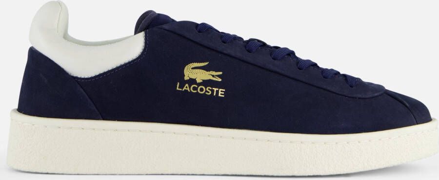 LACOSTE Lage Sneakers Heren Baseshot Premium Maat: 45 Materiaal: Nubuck Kleur: Blauw