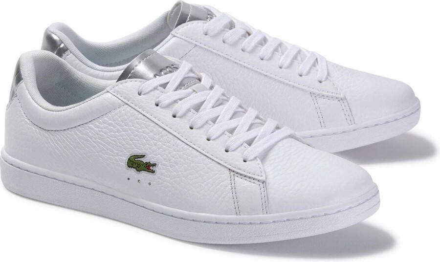 Lacoste Carnaby Evo Wit Zilver Dames Sneaker 39SFA0038