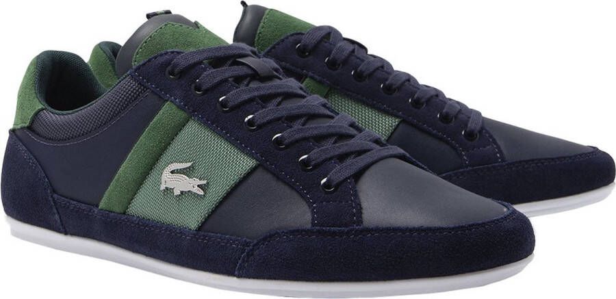 Lacoste Slanke leren sneakers met minimalistisch design Blue Heren