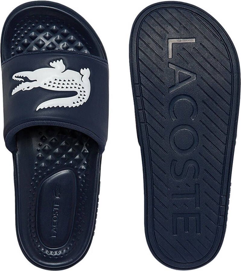 Lacoste Croco Dualiste Heren Slippers Blauw Wit