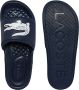 Lacoste Croco Dualiste Heren Slippers Blauw Wit - Thumbnail 5