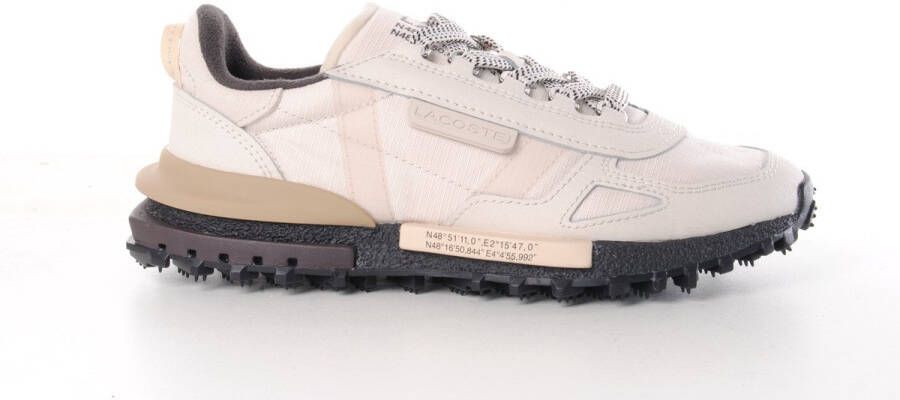 Lacoste dames sneaker Elite D leder en nylon off-white