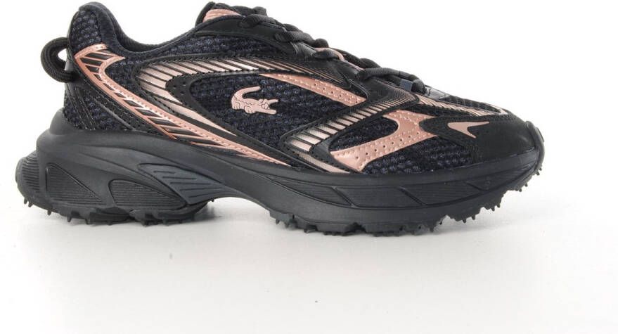 Lacoste dames sneaker Neo Shot suède nylon zwart en roze