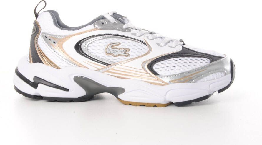 Lacoste dames sneaker Storm sneaker d wit goud mesh en leder