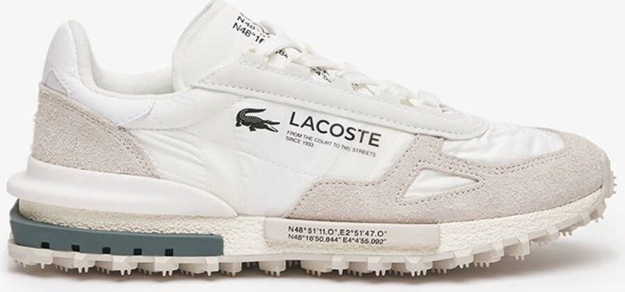 Lacoste Elite Active Sneakers Beige Groen Multicolor Heren