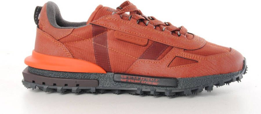 Lacoste heren sneaker Elite H II leder en nylon steenrood