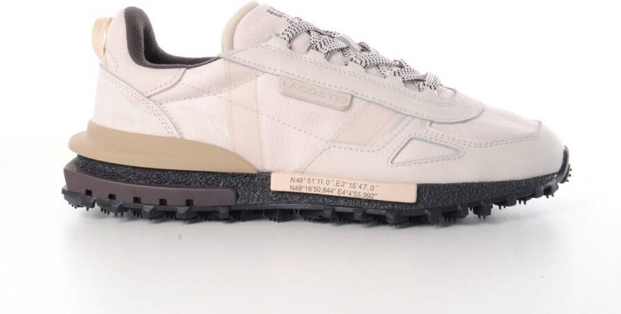 Lacoste heren sneaker Elite H II suède en nylon beige