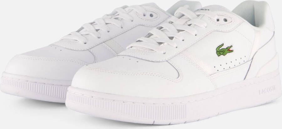 Lacoste T-clip Heren Schoenen Wit Maat: 40.5 Leer Foot Locker - Foto 3
