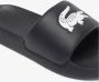 Lacoste Jongens Badslipper Serve Slide Black White ZWART - Thumbnail 1