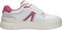 Lacoste Logo Sneaker Mat Leer Zijlabel In reliëf Vetersluiting White Dames - Thumbnail 4