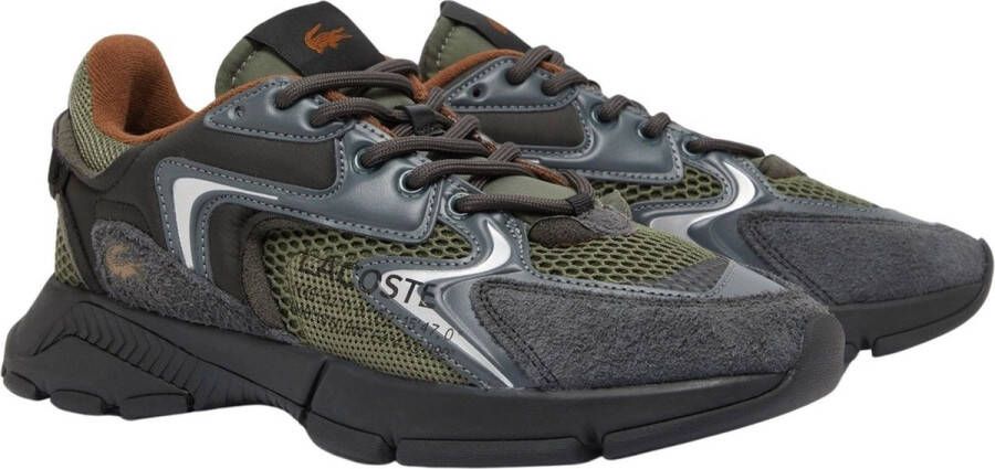 Lacoste L003 NEO 224 1 SMA Heren Sneakers Donkergroen Zwart