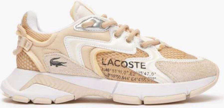 Lacoste L003 Neo Dames Sneakers Bruin Wit