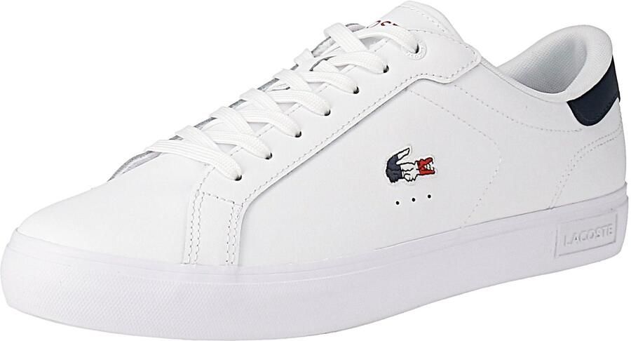 Lacoste 49SMA0080 Powercourt 125 1 SMA Heren sneaker 407-Wht-Nvy-Red