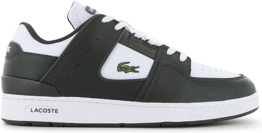 Lacoste Court Cage 224 Heren Sneakers Schoenen Leer Wit-Groen 748SMA00162D2