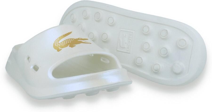 Lacoste Dames Badslipper Meduz Slide Off White Wit