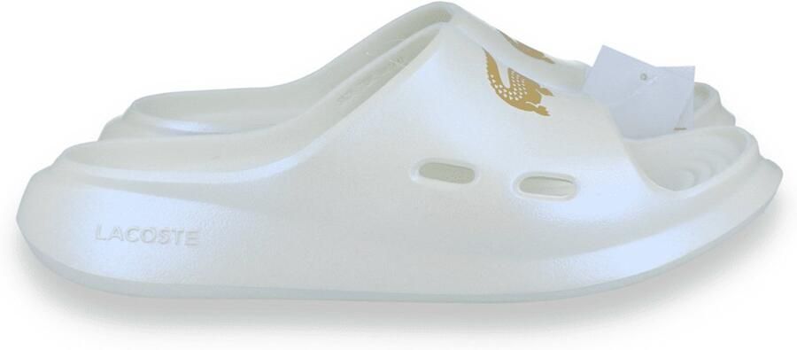 Lacoste Dames Badslipper Meduz Slide Off White Wit