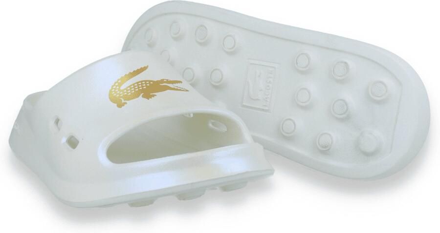 Lacoste Dames Badslipper Meduz Slide Off White Wit