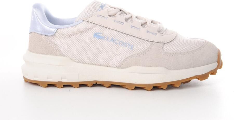 Lacoste dames sneaker Active Evo D suède en mesh lichtgrijs