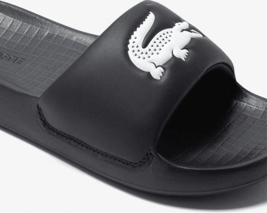 Lacoste Heren Badslipper Serve Slide Blk white