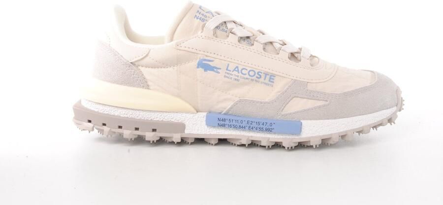Lacoste heren sneaker Elite H suède ne textiel beige