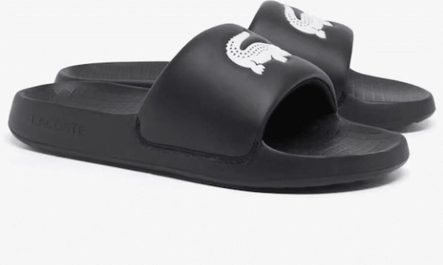Lacoste Badslipper Serve Slide Black White ZWART - Foto 2