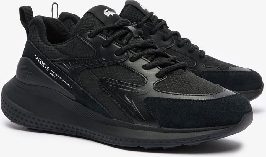 Lacoste L003 Evo Heren Schoenen Zwart Maat: 40.5 Mesh Synthetisch Foot Locker