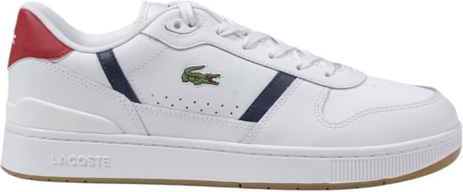 Lacoste Leather Low-Top Sneakers with Rubber Sole White
