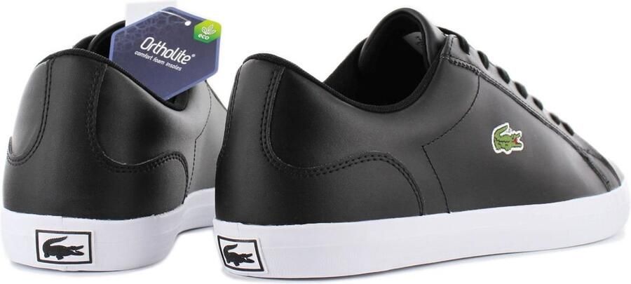 Lacoste Lerond BL21 Heren Leer Sneakers Sport Casual Schoenen Zwart 7 41CMA0017312 - Foto 4