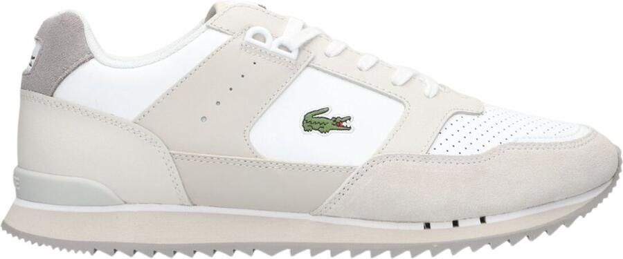 Lacoste Vintage-geïnspireerde Partner Piste Leren Sneakers Beige Heren - Foto 7