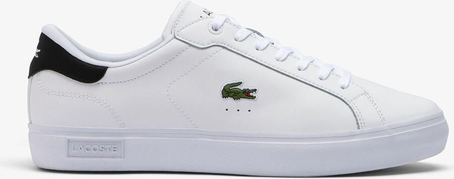 Lacoste POWERCOURT 125 2 SMA WHT BLK Heren Sneakers wit-zwart