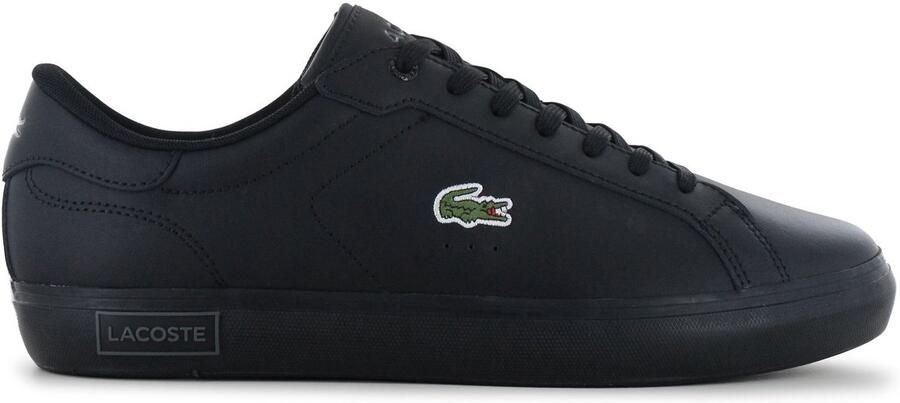 Lacoste Powercourt 125 Heren Sneakers Schoenen Leer Zwart 749SMA008102H