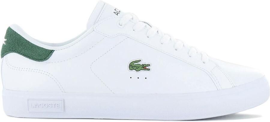 Lacoste Powercourt 224 Heren Sneakers Schoenen Leer Wit 748SMA00011R