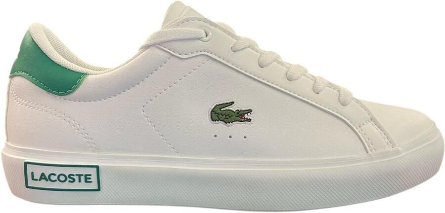Lacoste Powercourt Kindersneakers Wit Plastic