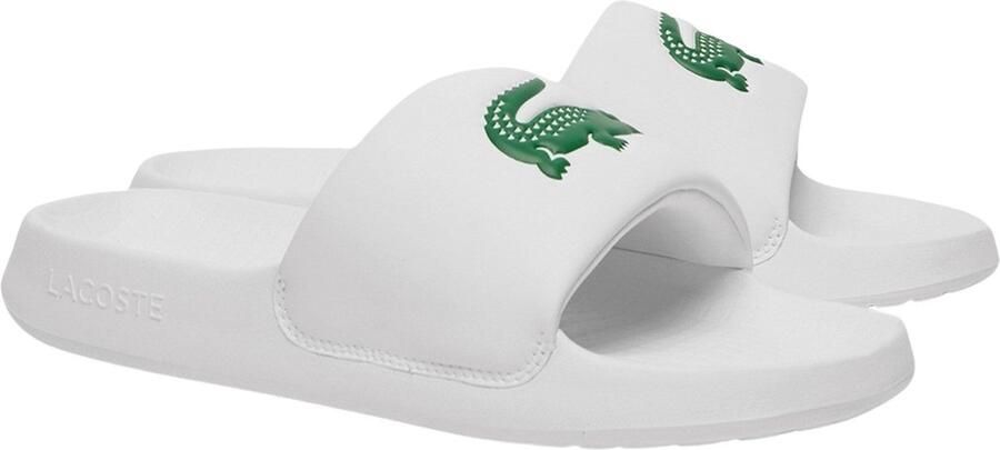 Lacoste SERVE SLIDE 1.0 125 A WHT GRN Heren Slippers wit-groen