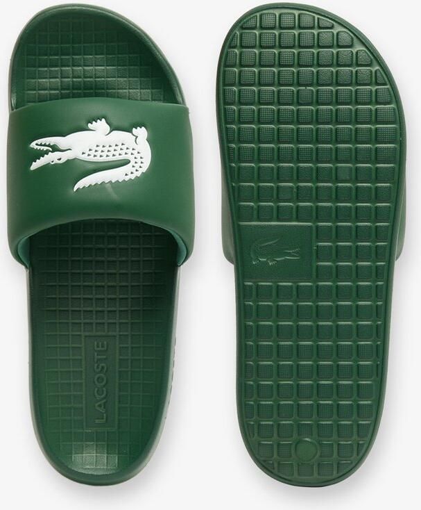 Lacoste SERVE SLIDE 1.0 126 A DK GRN WHT Heren Slippers donkergroen-wit