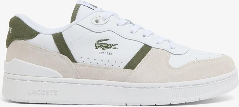 Lacoste T-CLIP SET 126 7 SMA WHT KHK Heren Sneakers wit-khaki