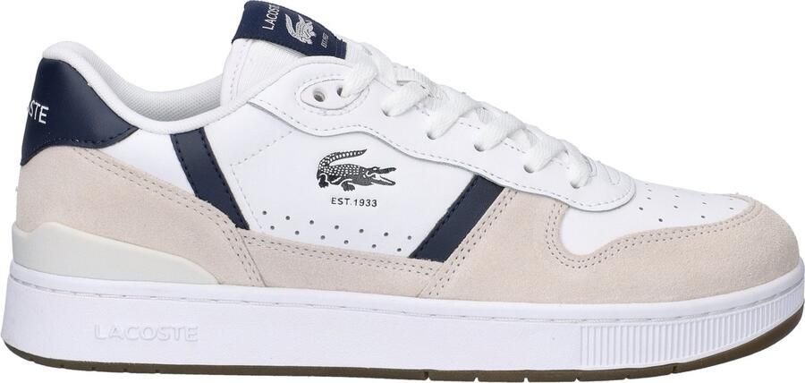 Lacoste T-Clip Set 225 1 sneakers wit donkerblauw ecru - Foto 4