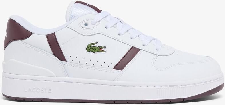 Lacoste T-CLIP SET 226 10 SMA WHT BURG Heren Sneakers wit bordeaux