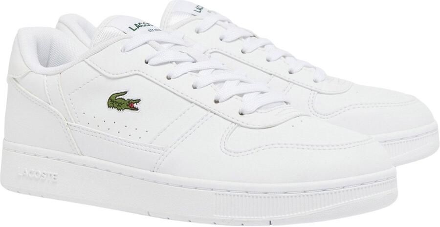 Lacoste Retro Sneakers T-Clip Wit Leer White