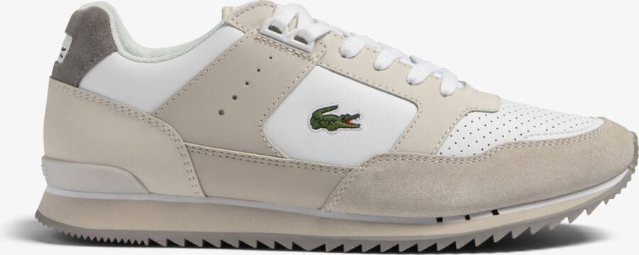 Lacoste Vintage-geïnspireerde Partner Piste Leren Sneakers Beige Heren - Foto 6