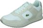Lacoste Vintage-geïnspireerde Partner Piste Leren Sneakers Beige Heren - Thumbnail 11